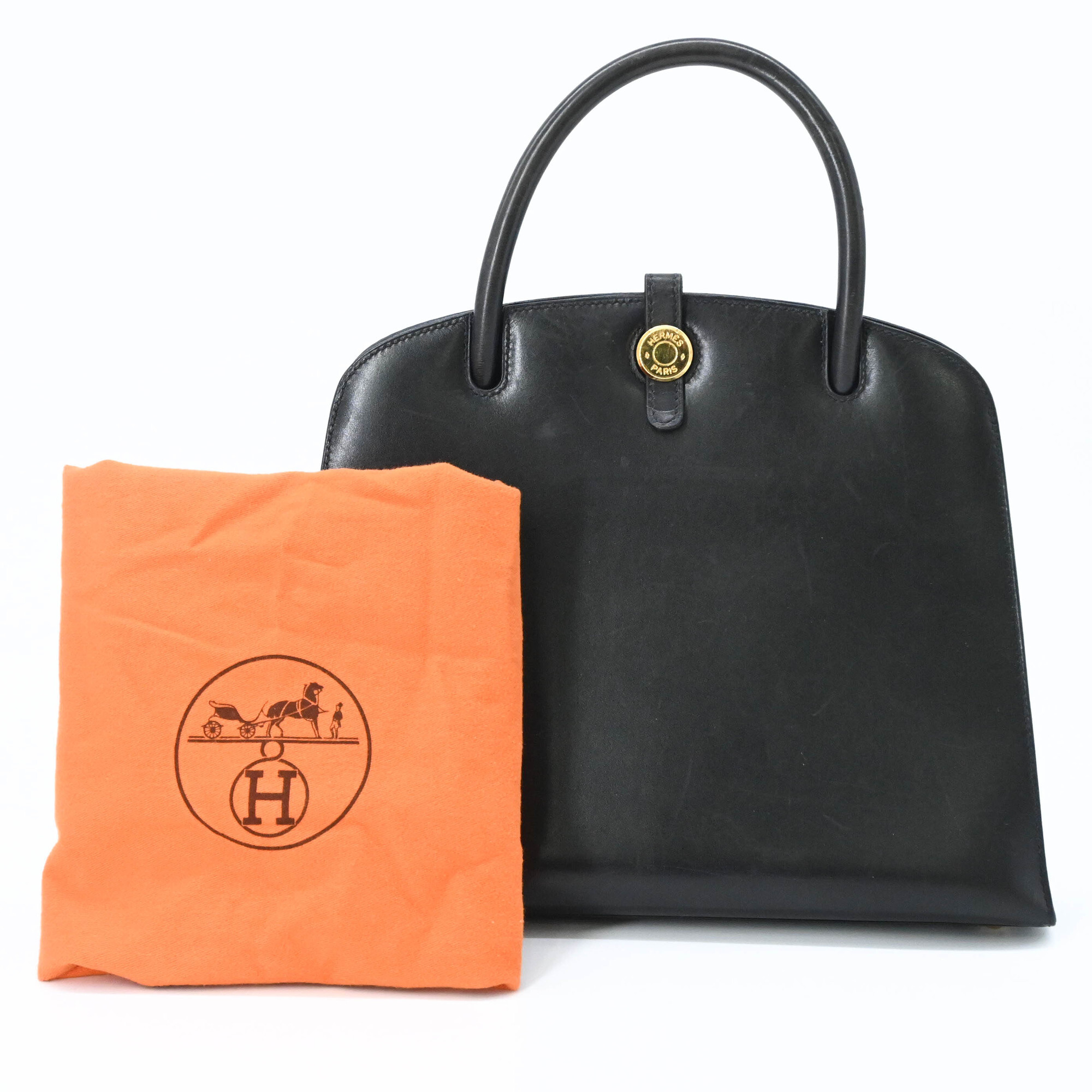 Hermes Hermes Dalvie Mm Handbag Box Calf Leather Women’s Black □E Stamp