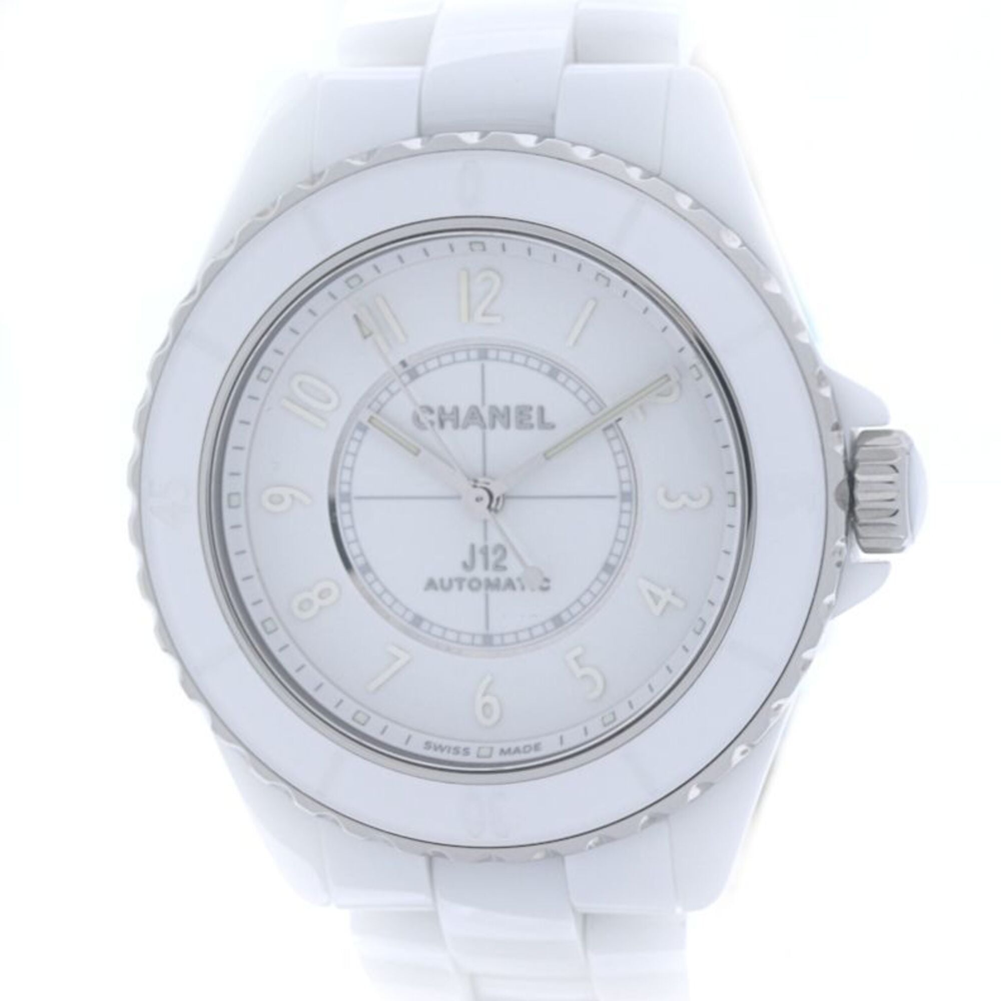 Chanel J12 Phantom Caliber 12.1 H6186 Men’s Watch, White Ceramic x Stainless Steel, 40401
