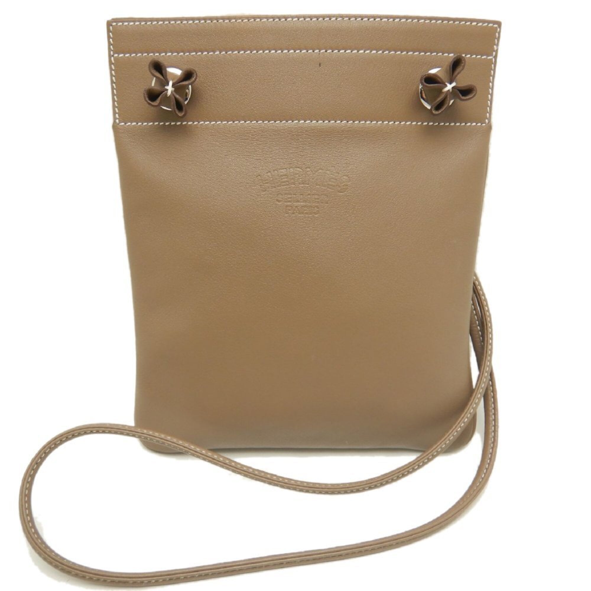 Hermes Aline Mini Shoulder Bag, Veau Swift Leather, Etoupe, Women’s, 253847