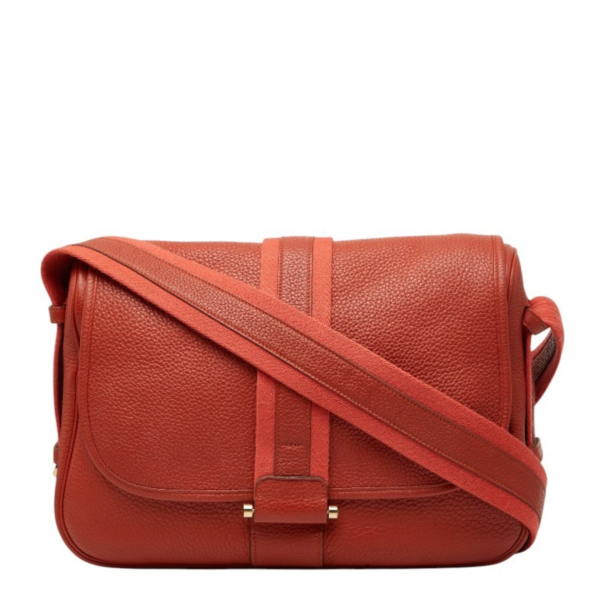 Hermes Bour Lang Crossbody Shoulder Bag, Rose Jaipur Orange, Taurillon Clemence Leather, Women’s Hermes