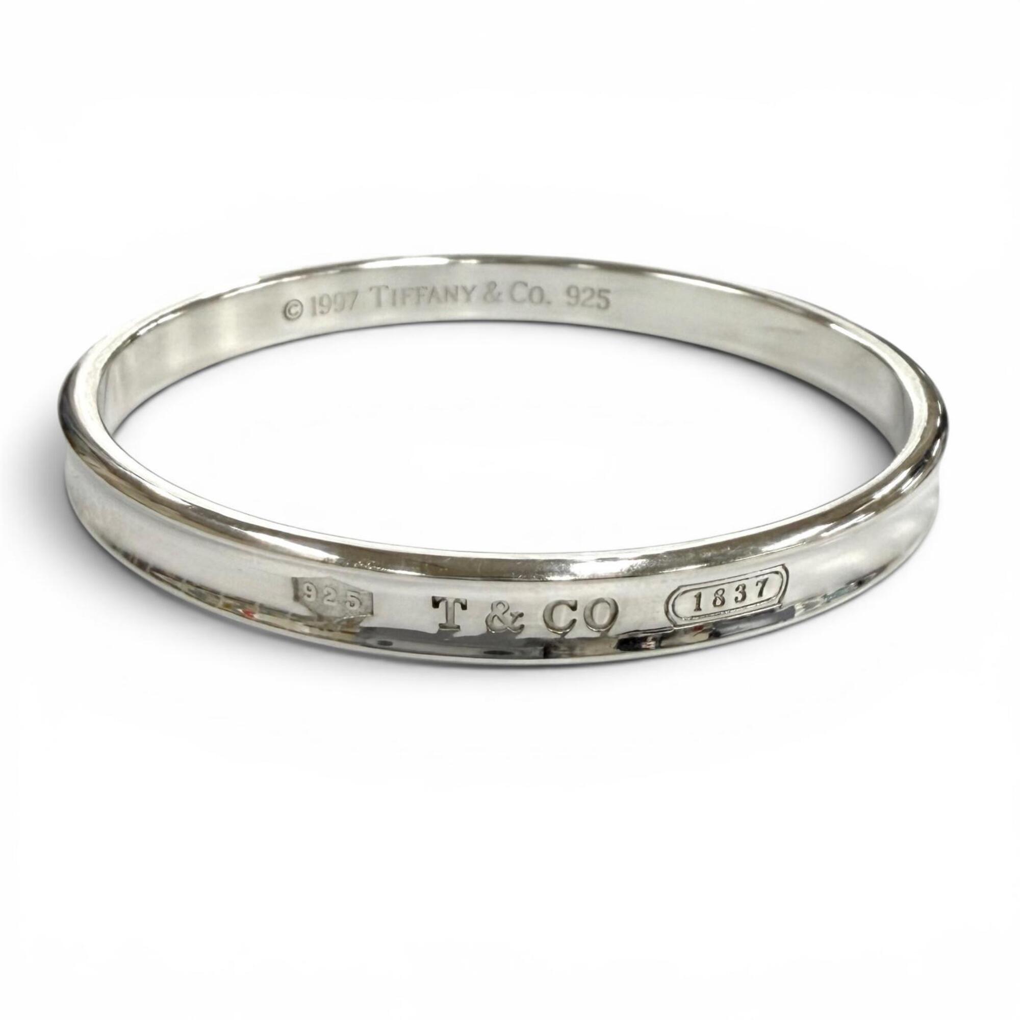 Tiffany&Co. Tiffany 1837 Narrow Bangle 925 Bracelet Accessory Silver Weight 33g Women’s