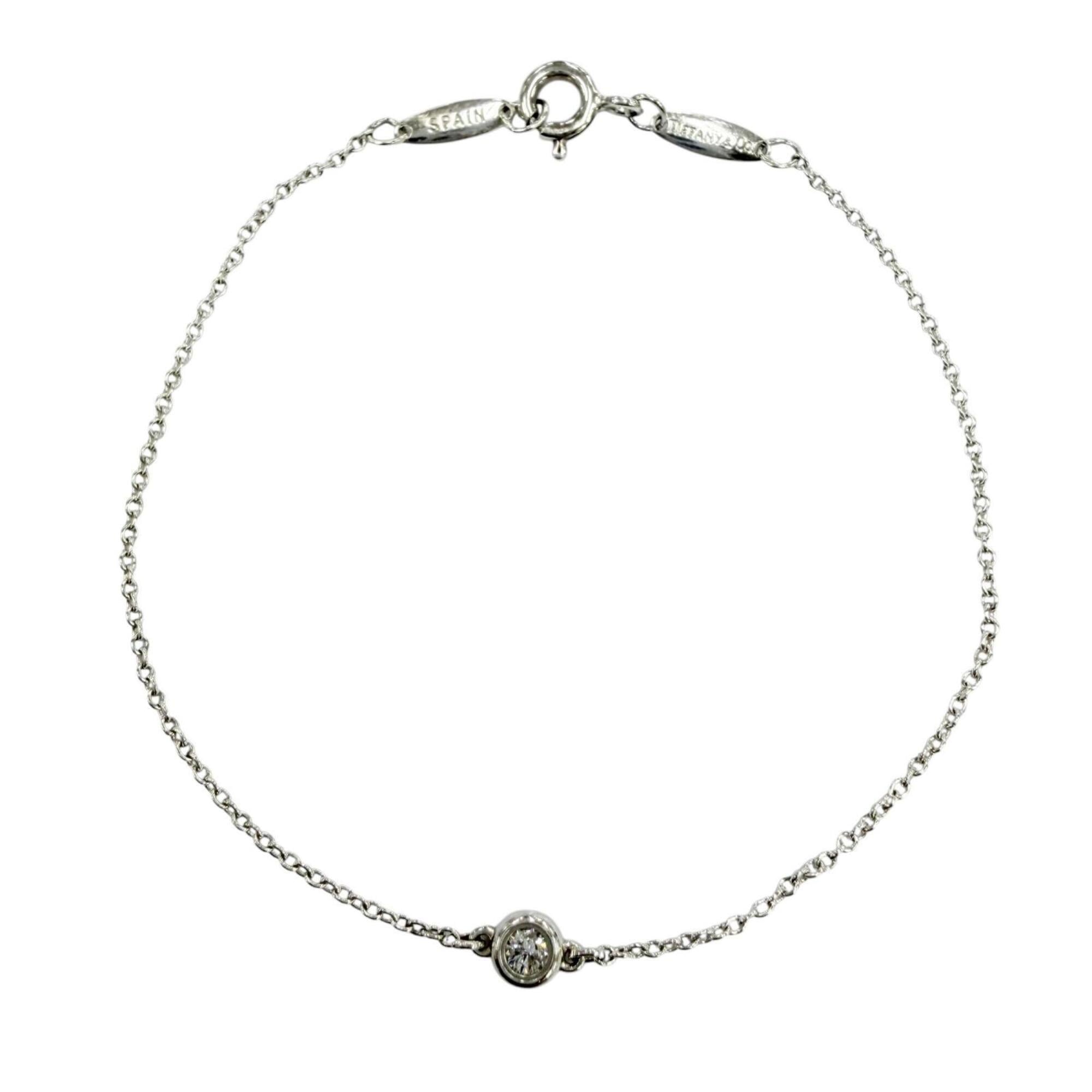 Tiffany&Co. Tiffany & Co. Elsa Peretti Diamond By the Yard Bracelet, 925 Sterling Silver, 1 Diamond, 0.9g, Women’s.