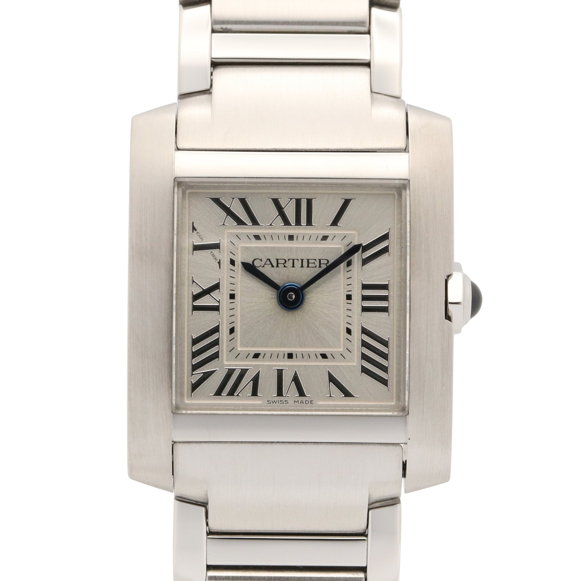 Cartier Tank Française Sm Watch, Stainless Steel, Ladies, Silver Tone, WSTA0065