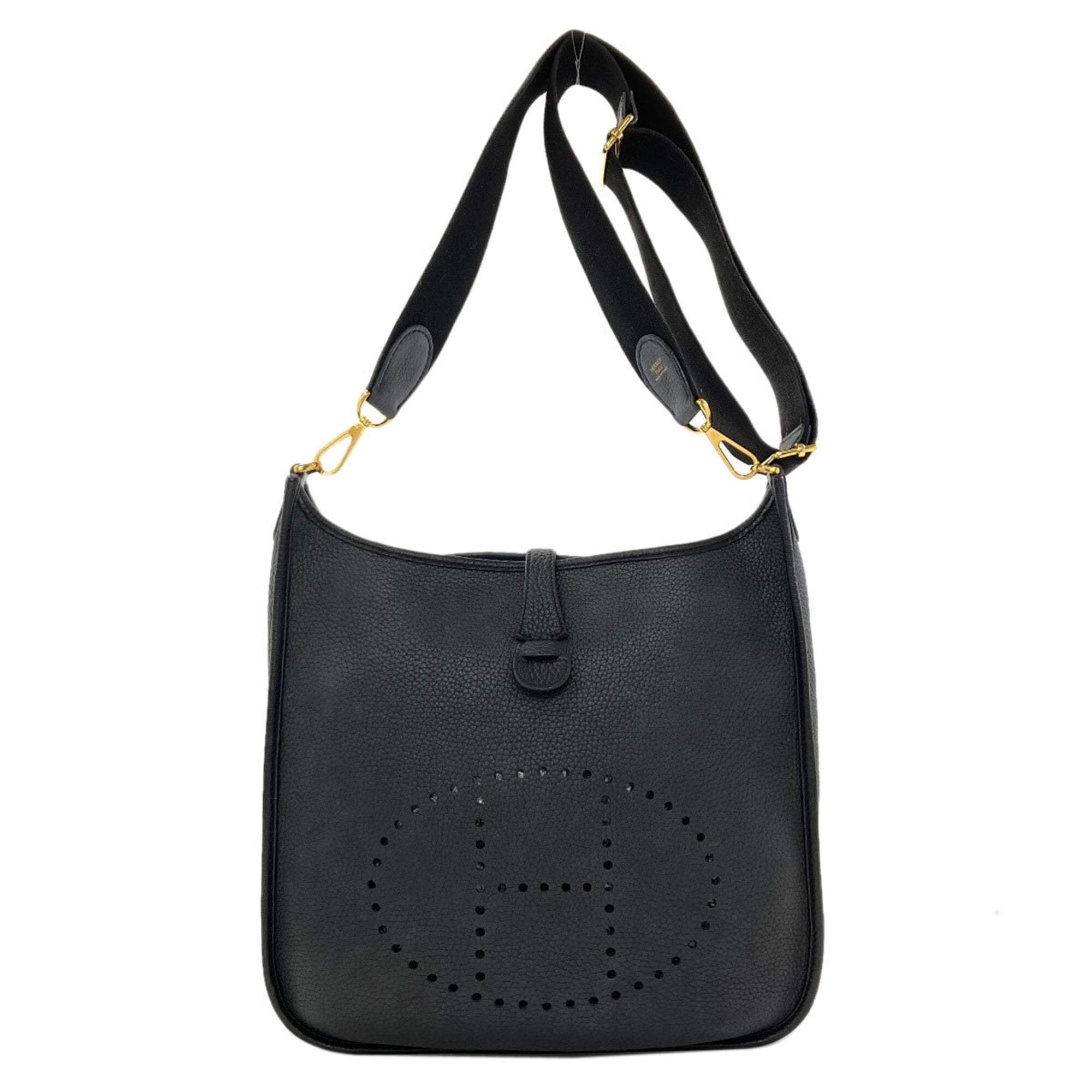 Hermes Evelyne 3 Pm Shoulder Bag with Gold Hardware, Taurillon Clemence Leather, Women’s