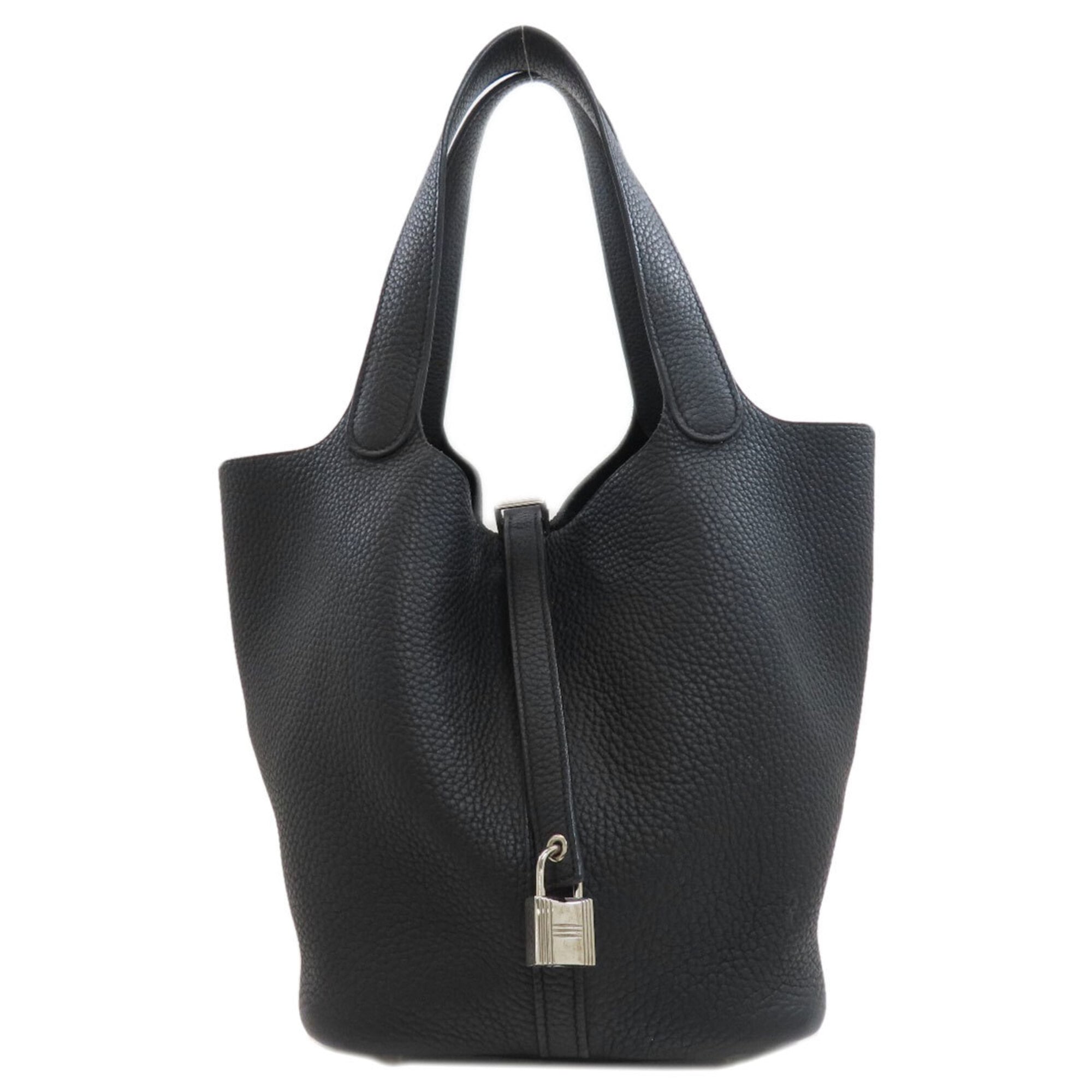 Hermes Picotin Lock Mm Silver Hardware Handbag, Taurillon Leather, Women’s Hermes
