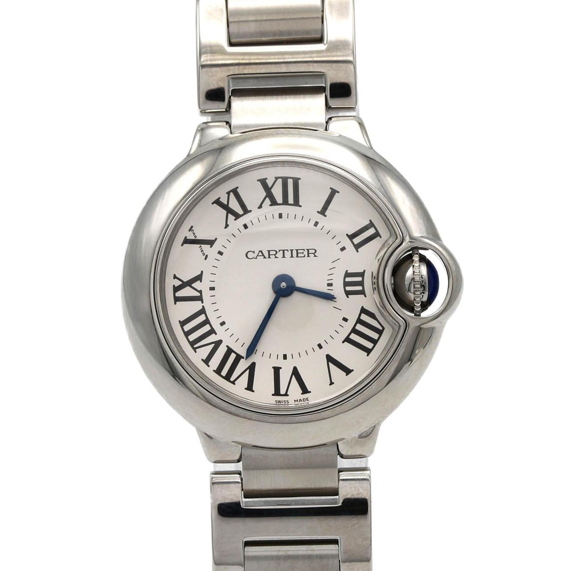 Cartier Ballon Bleu Sm W69010Z4 SS Quartz Watch