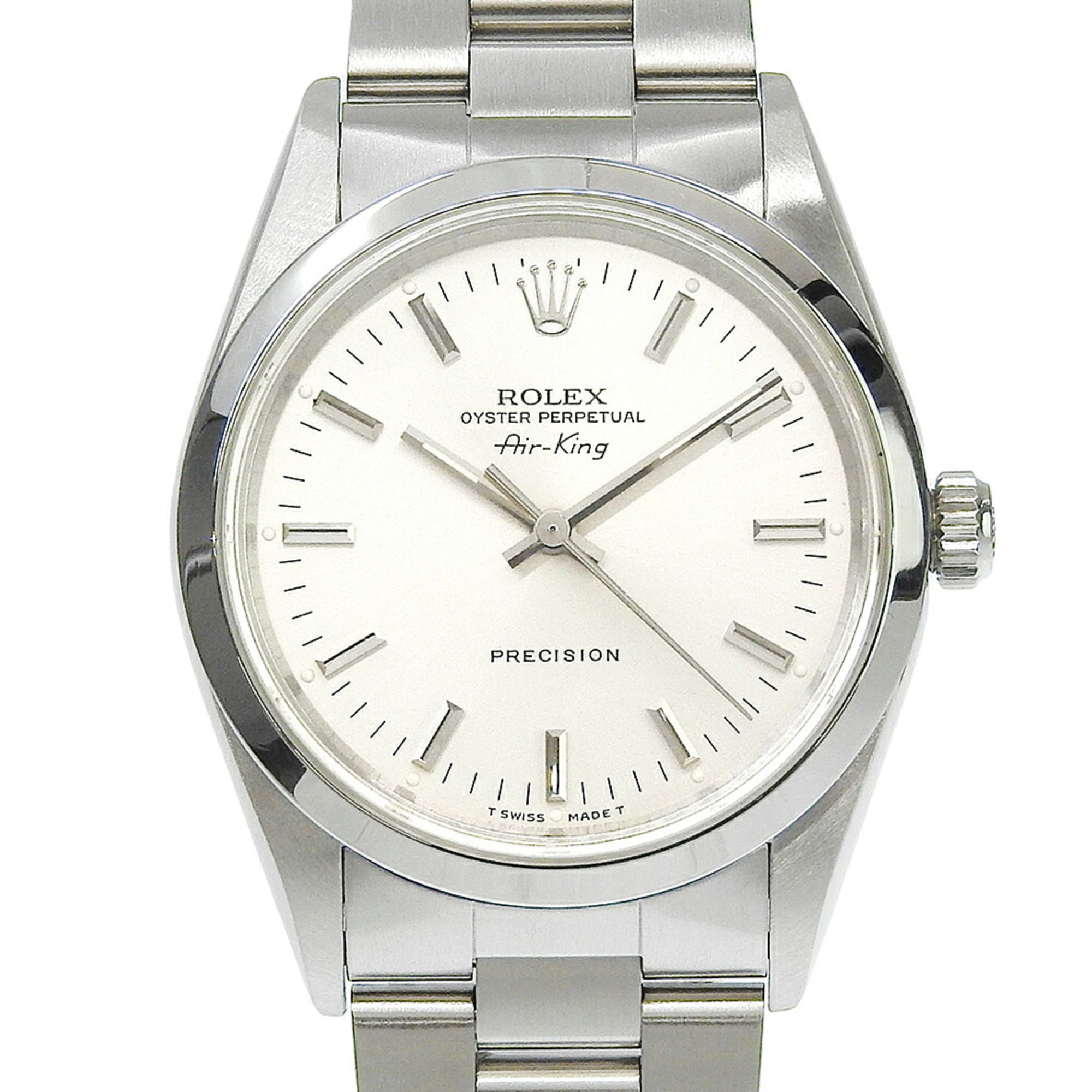 Rolex Air-King 34mm 14000 Men’s Watch, Stainless Steel, Silver Dial