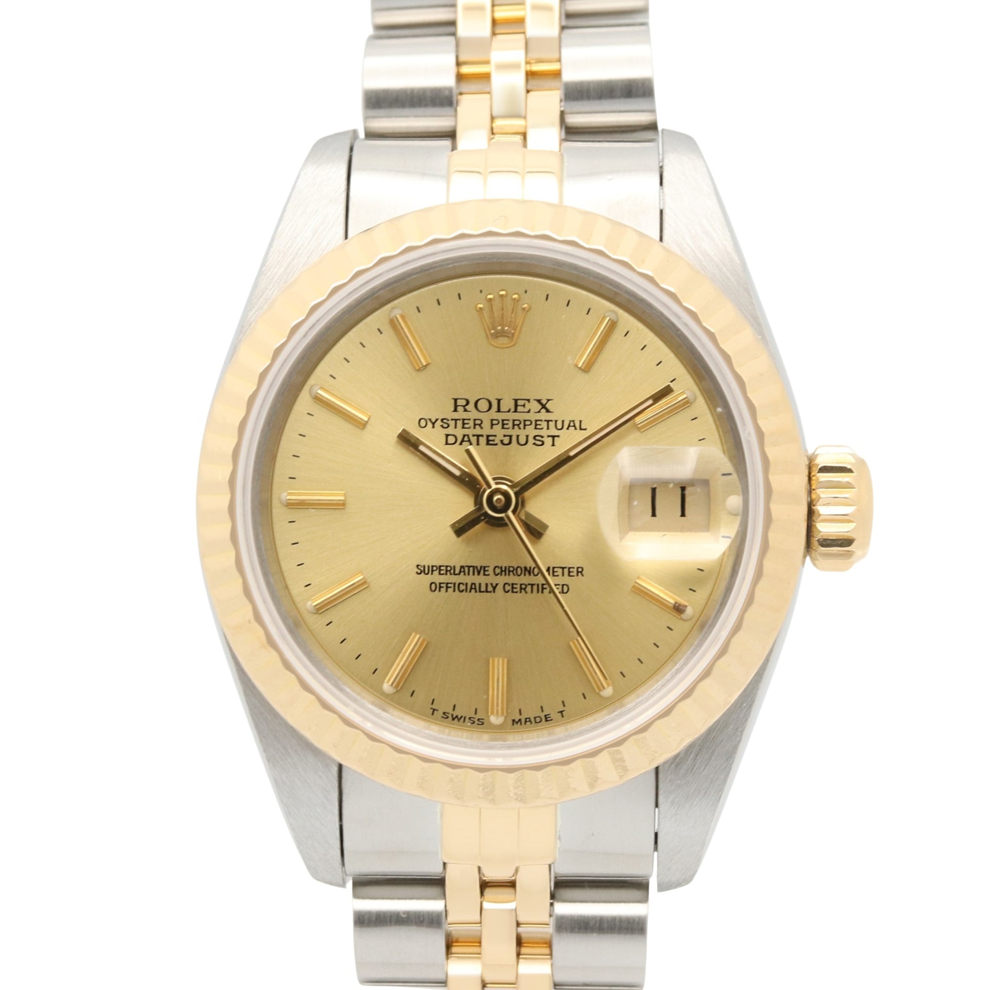 Rolex Datejust 26mm 69173 Ladies’ Watch, Steel & 18K Yellow Gold, Champagne, Gold Dial