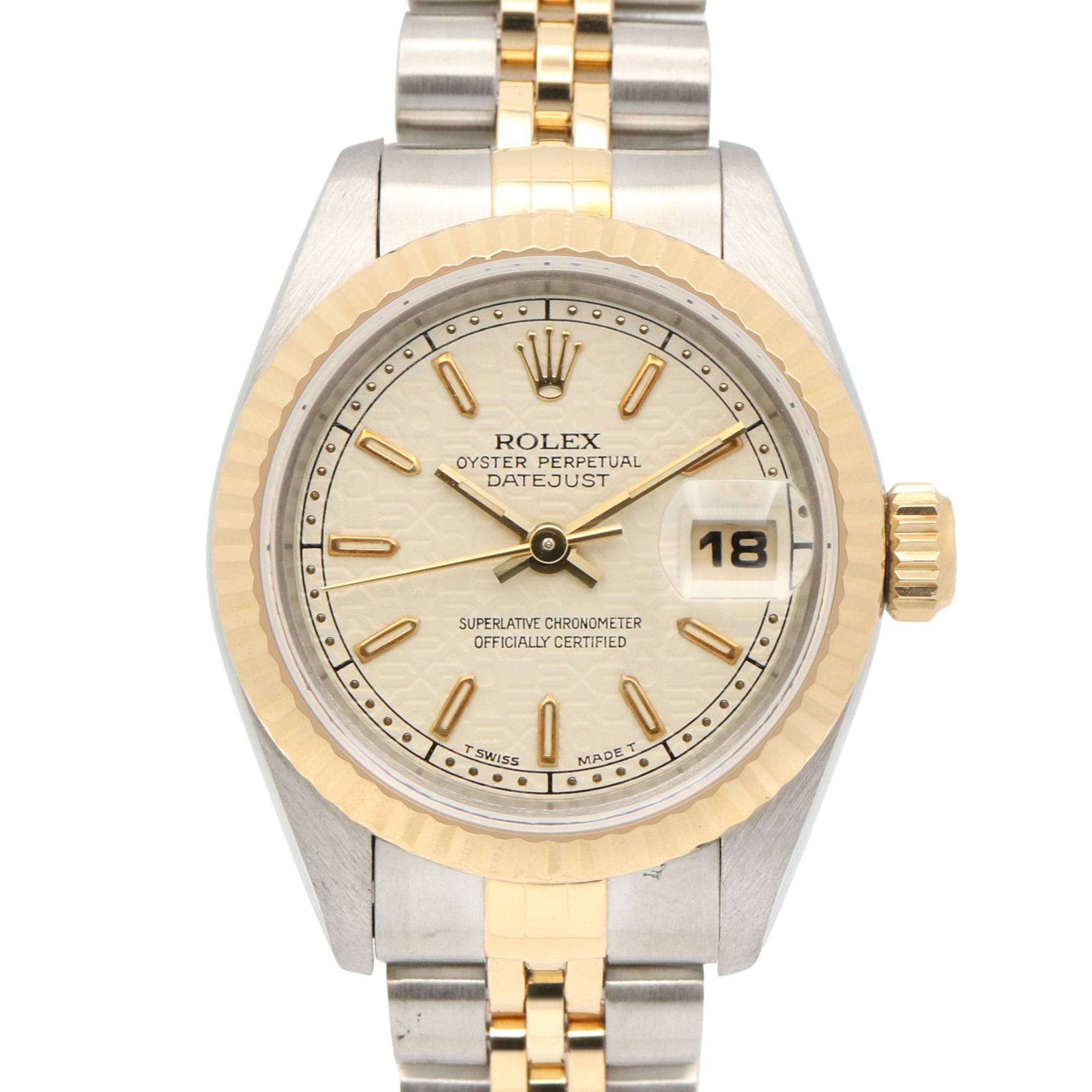 Rolex Datejust 26mm 69173 Ladies’ Watch, Steel & 18K Yellow Gold, Ivory Dial