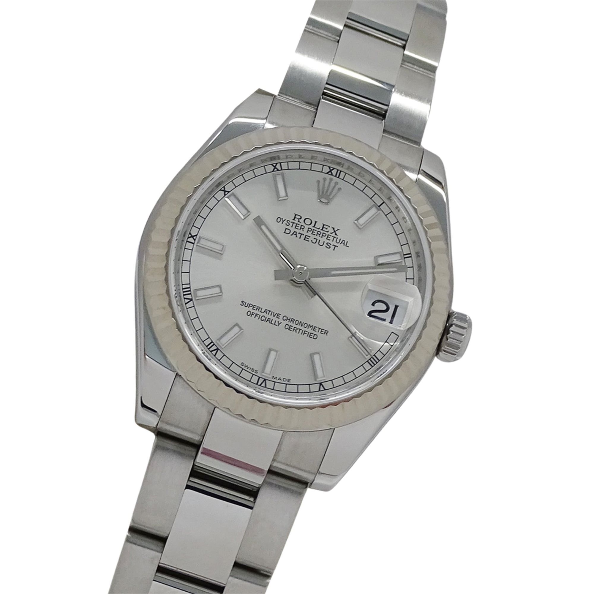 Rolex Datejust 31mm 178274 Z Ladies’ Watch, Steel & White Gold, Silver Dial