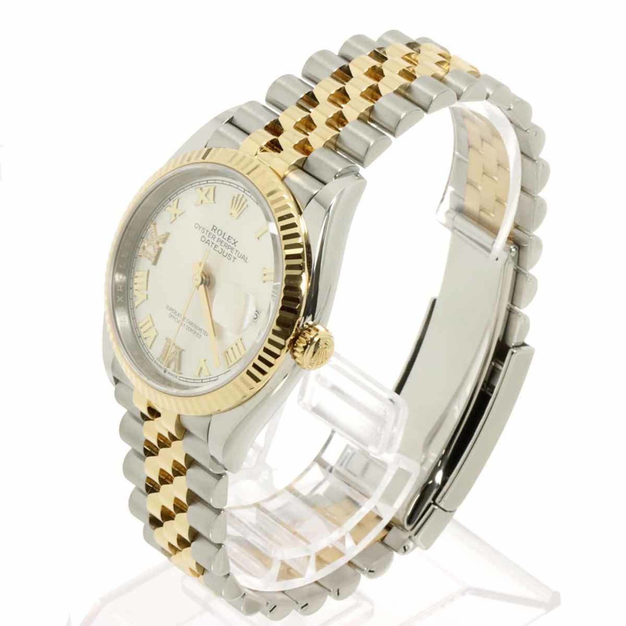 Rolex Datejust 126233 Two-Tone Roulette Men’s Watch with Diamonds, Silver and 18K Yellow Gold, Automatic Movement.