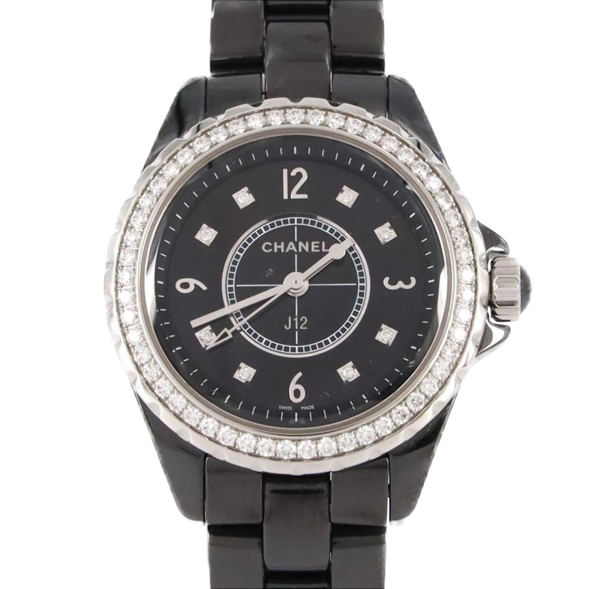 Chanel J12 33mm H3108 Ladies’ Watch, Ceramic, Black Dial